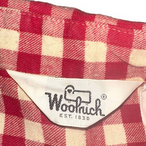 VTG Woolrich Flannel Red Gingham‎ Shirt Size: Large - Picture 5 of 5